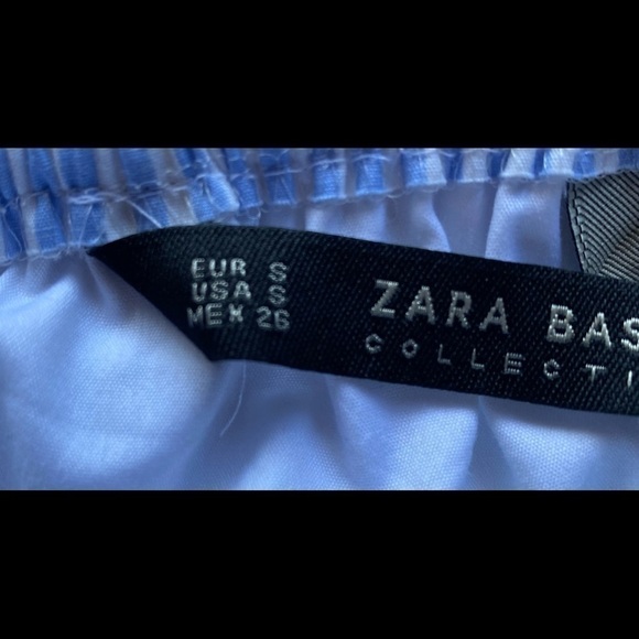 ZARA BASICS COLLECTION-BLUE AND WHITE STRIPED - Picture 6 of 7